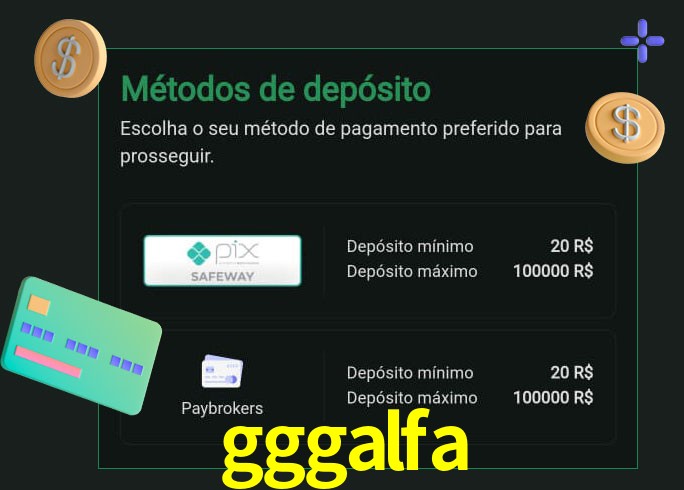 O cassino gggalfa oferece uma grande variedade de métodos de pagamento